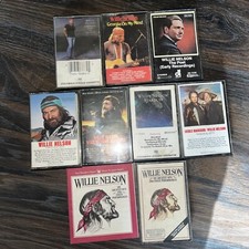 Lot Of 8 Willie Nelson Vintage Cassette Tapes 1970s-1990s Country Music