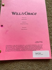 WILL & GRACE  TV SERIES SHOW SCRIPT WILL ON ICE TABLE DRAFT