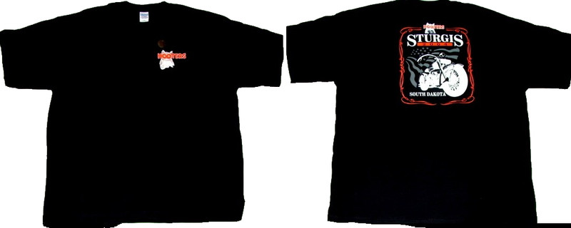 Lg Sturgis Hooters Uniform Biker Shirt out of print  Store closed vintage 2004