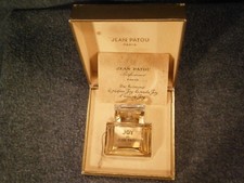 Joy De Jean Patou Paris Perfume Grabado De Colección 1965 Botella de Baccarat Vacía ¡RARO!