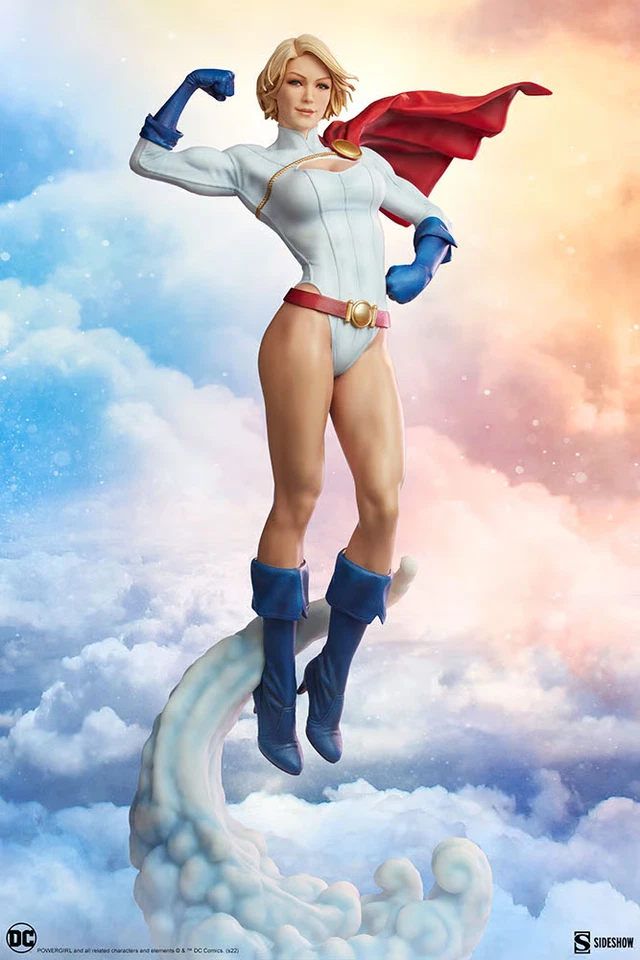 SIDESHOW COLLECTIBLES POWER GIRL FORMATO PREMIUM VERSIÓN EXCLUSIVA ESTATUA SELLADA Foto 3 de 4