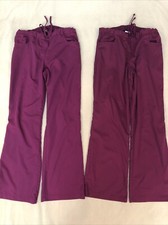 Grey  s Anatomy Scrub Pants Lot Medium Womens Wine Style 4232