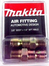Makita 3/8" body x 1/4" NPT M-AUTO Air Fitting YY311016-A 2pk *Made In The USA*
