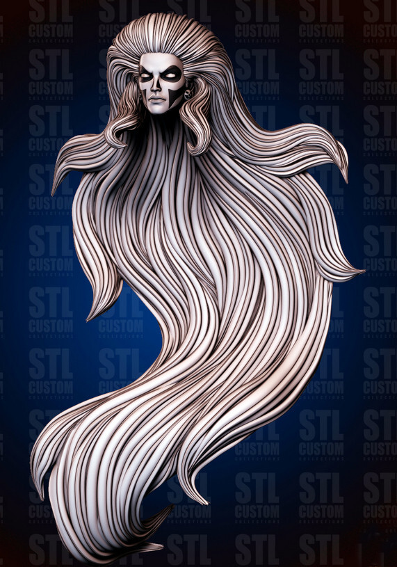 Silver Banshee DC 1:12 scale custom unpainted Head 6" Action Figure