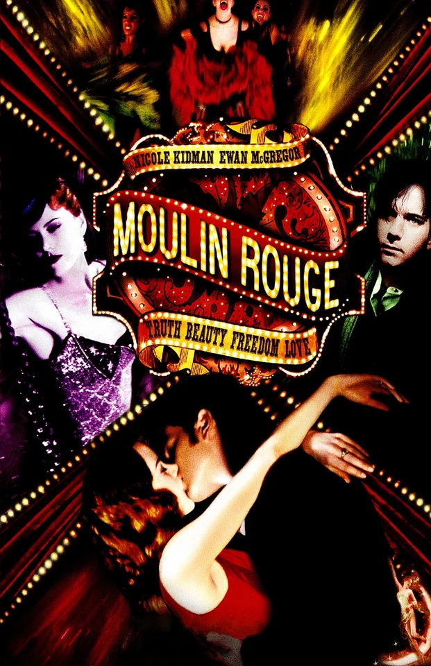 Moulin Rouge movie poster : 11 x 17 inches : Nicole Kidman poster, Ewan McGregor