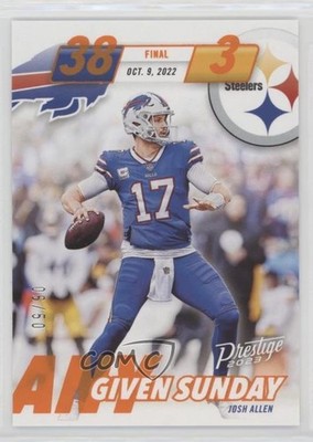 2023 Panini Prestige Any Given Sunday Xtra Points Orange 6/50 Josh Allen 1su8