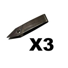 Uncle Bill's Black Oxide Silver Gripper Tweezers w/ Recloseable Tube 3-Pack 