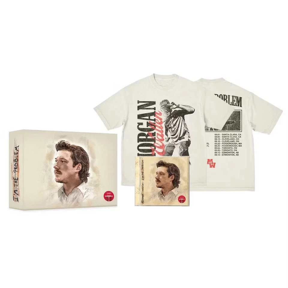 NEW! Morgan Wallen - I'm The Problem (CD + Fishing ID + Tour Tee (Large) - Image 1 of 1