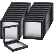 20 Pcs Black 3D Floating Display Case 4.3 x x x x 0.8in,
