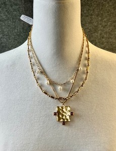 Authentic Free People Necklace 14K Gold Plated Layered Style Sold Out Rare Find