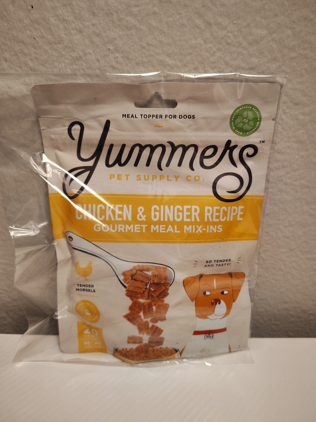 Yummers dog food, chicken and ginger recipe