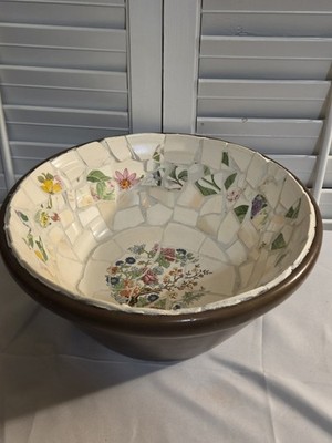 Large 13 Vintage Mosaic Decorative Bowl by Heller Ware Mint FINAL OFFER 