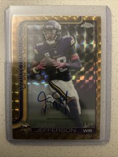 2025 Topps Chrome Breakers Delight Justin Jefferson Auto GOLD GEOMETRIC /50