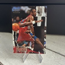 1996-97 Fleer Allen Iverson Rookie Card RC 76ers Sixers. rookie card picture