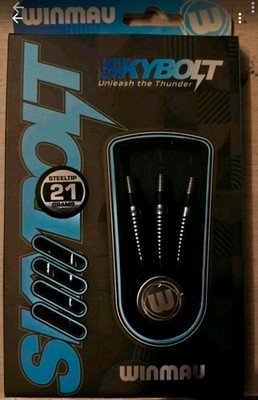 Winmau ,Skybolt,Steeldarts 21 g Dartpfeile Steeldart Schwarz/Blau,Darts