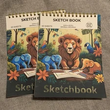 Kids Sketch Book: Animal Theme with 30 Pages Size 8.25x10.75 inches