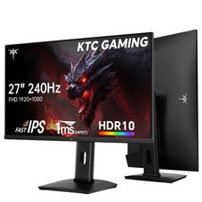 KTC 27 Inch Gaming Monitor 240Hz, FHD 1080p Fast IPS Computer 27-inch, Black