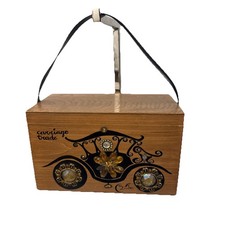Vintage ENID COLLINS "Carriage Trade" Wooden BOX BAG PURSE Collins Of Texas TLC