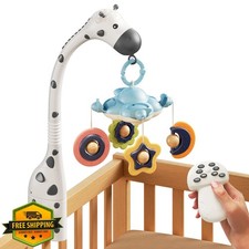 TUMAMA KIDS White 3-in-1 Crib Mobile Projector