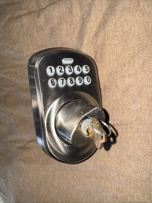 SCHLAGE BE365 V PLY  Plymouth Keypad Deadbolt, Electronic Keyless Entry Lock