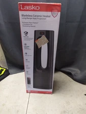 Lasko CW100 Bladeless 1500W 28in. Black Oscillating Tower Ceramic Heater