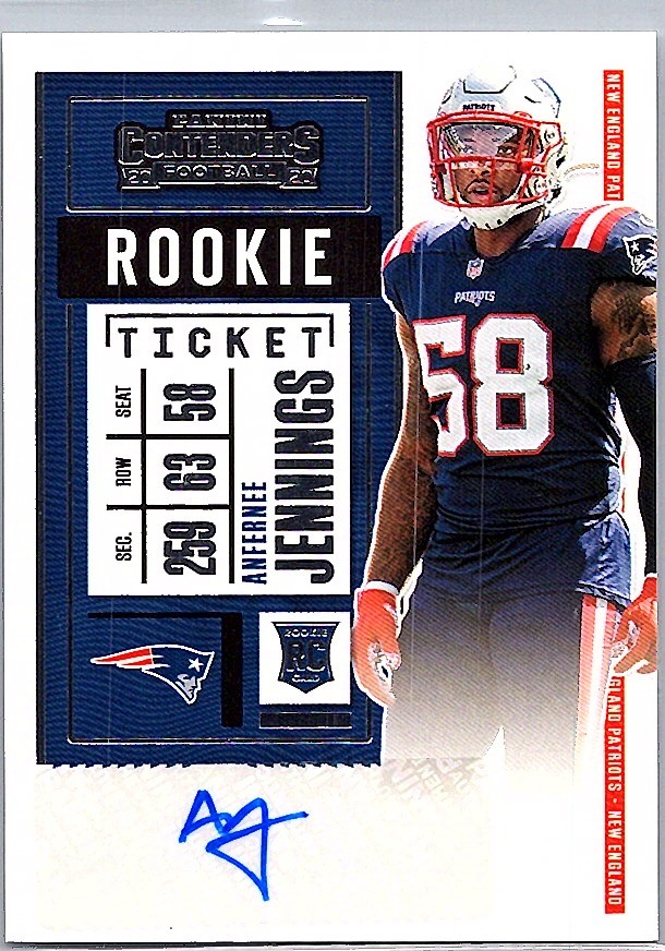 Anfernee Jennings Panini Contenders #189 Base