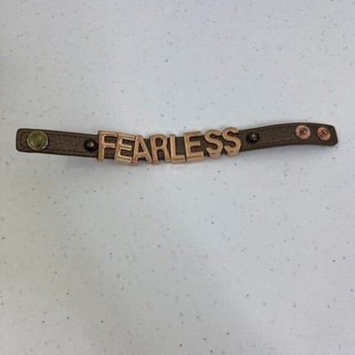 Fearless Bracelet BCBGeneration Rose Gold  Brown Cuff Faux Leather Pink