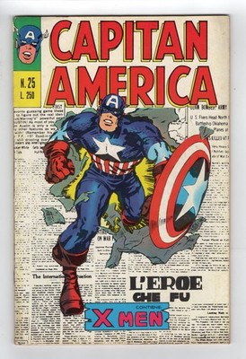 1969 MARVEL CAPTAIN AMERICA #109 & X-MEN #23 CAPTAIN AMERICA ORIGIN RARE ITALY