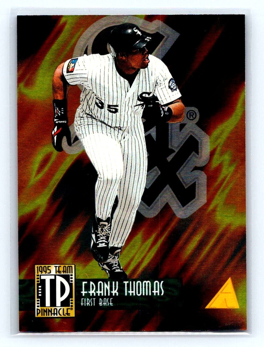 1995 Pinnacle Team Pinnacle Dufex Front #TP3 Frank Thomas & Jeff Bagwell HOF