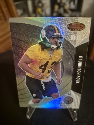2003 BOWMANS BEST TROY POLAMALU ROOKIE CARD # 90