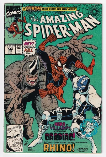 Amazing Spiderman #344 - Marvel Comics 1991 - 1st App of Cletus Kasady (Carnage)