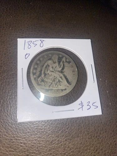 1858 O Seated Liberty Half Dollar. $35