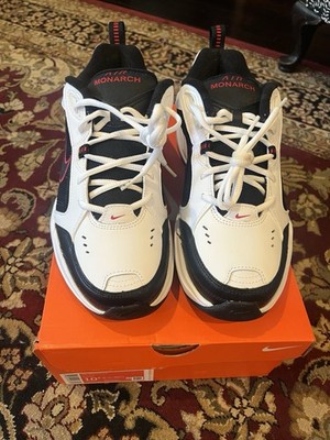 Nike Men s Air Monarch IV Size 10.5 New In Box 415445 White Black