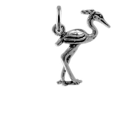 Sterling Silber 3D Reiher Charm