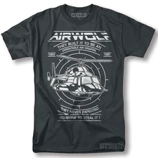 Airwolf Shirt TV Show Classic Retro Vintage Graphic Design T-Shirt