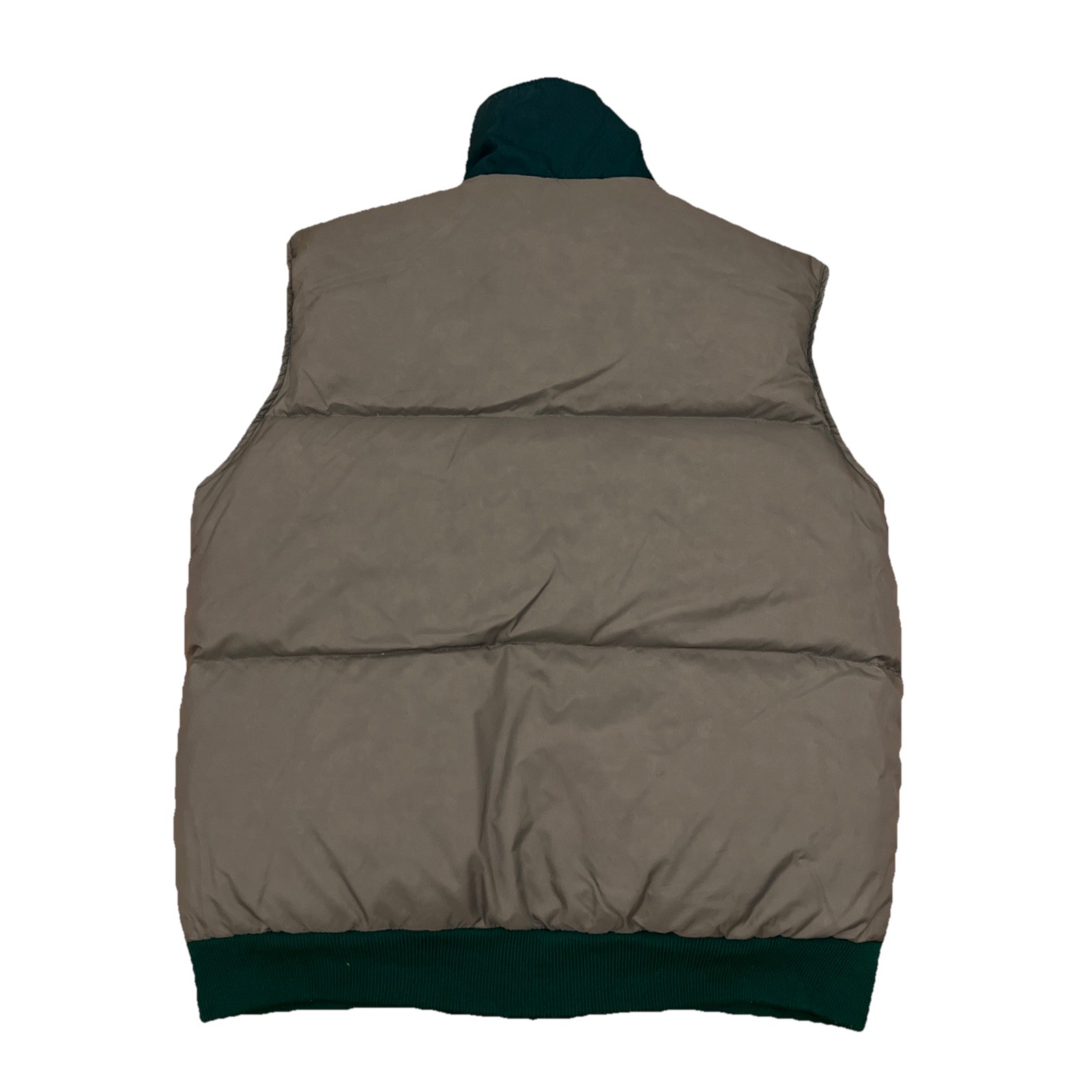 Vintage 80’s Outdoor Exchange Down Puffer Vest Large Reversible Green Gray EUC