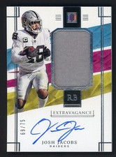 2022 Impeccable Extravagance Josh Jacobs Player-Worn Patch AUTO /75