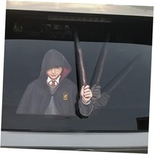 Boy Wizard with Cloak Waving Magic Wand USA with Decal for Rear Vehicle Wipers