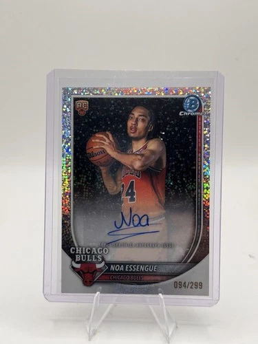 Topps 2025-26 Bowman Chrome Autographs Noa Essengue RC Auto Speckle /299