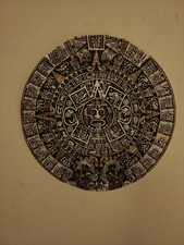 Calendario Solar Azteca Piedra Sol Azteca Arte de Pared Placa Colgante Oficina Decoración Maya