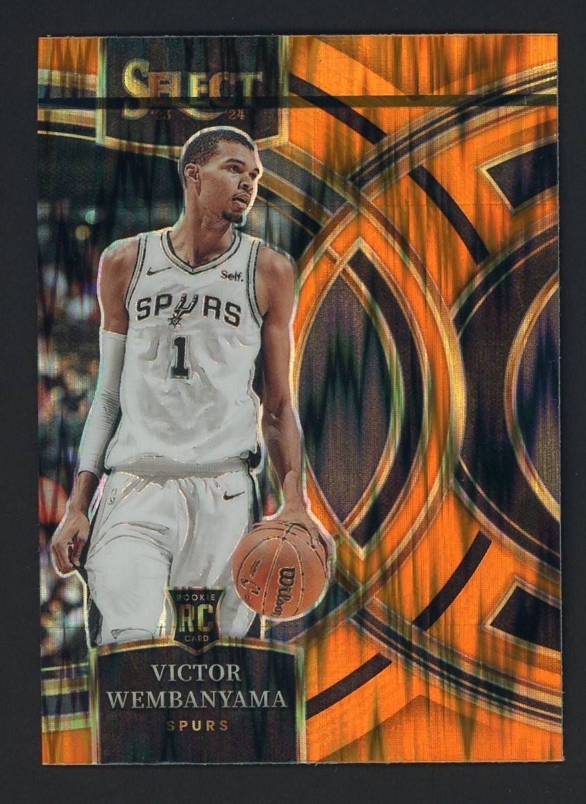 2023-24 Select Premier Orange Flash Prizm #121 Victor Wembanyama Spurs RC Rookie
