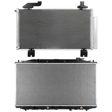 Aluminum Radiator & AC Condenser Cooling Kit For Acura TSX 2010-2014 3.5L