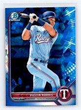2022 Bowman Chrome Sapphire Edition #BCP-190 Dustin Harris Texas Rangers