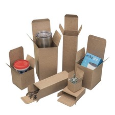 .036 Kraft Reverse Tuck Cartons, 5.5 x 3 x 8.5 Carton of 500 