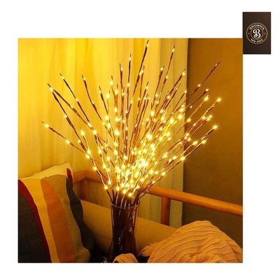 2 Pack Led Branch Light Battery Operated Lighted Branch Vase Filler Willow Tr...