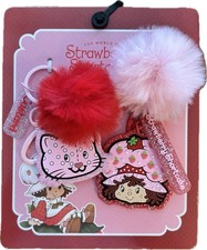World Of Strawberry Shortcake and Custard 2 Keychains with Wristlets NEW