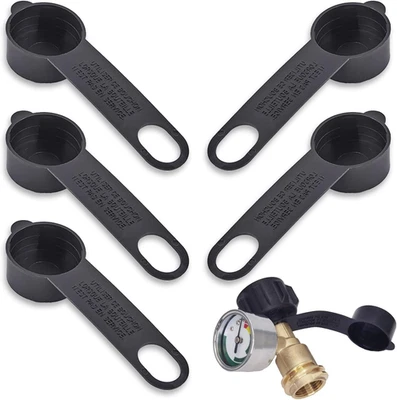 BRBASAP 5 Packs Propane Tank Valve Cover Caps Protective Dust Caps Plugs for LP