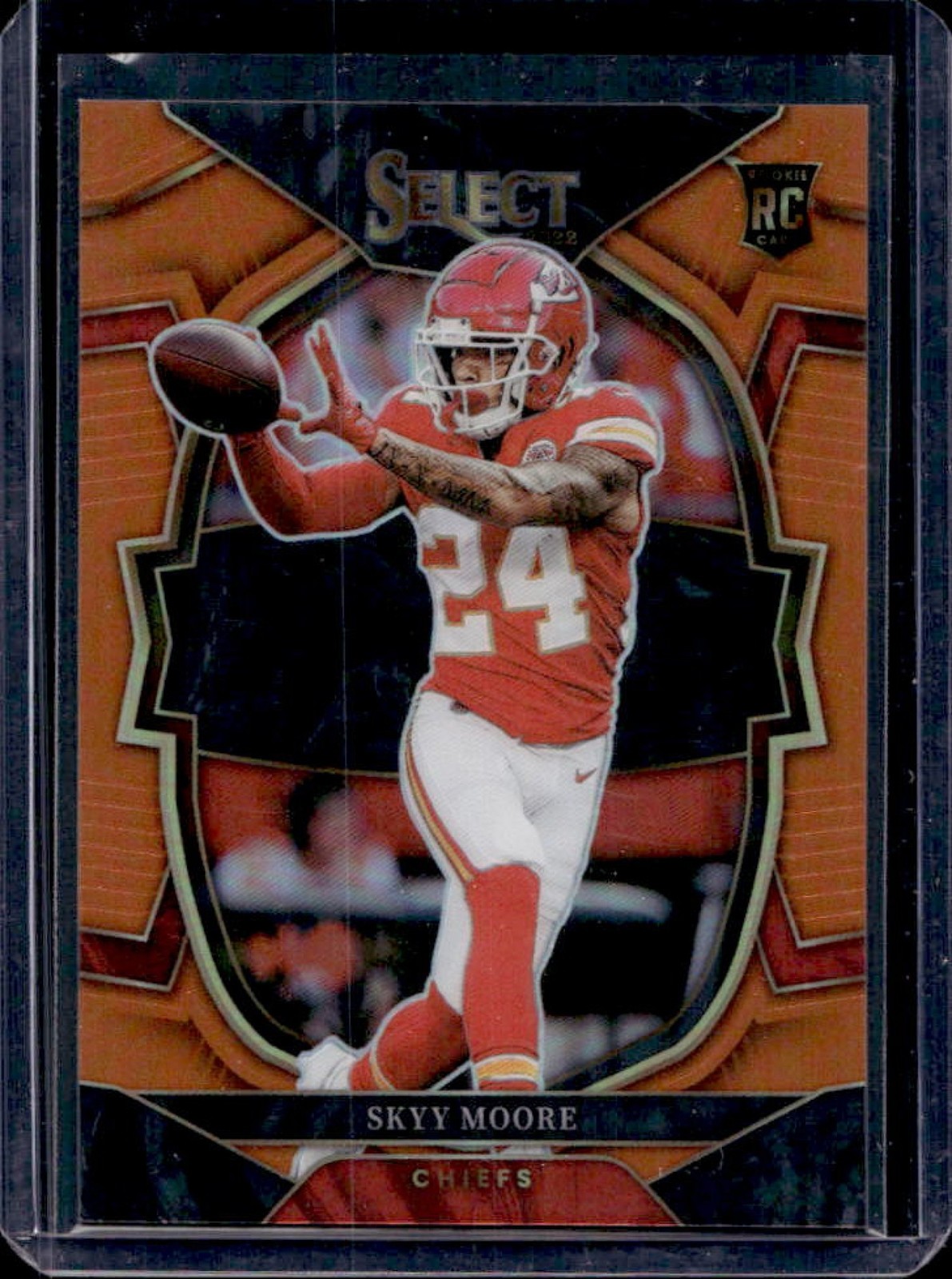 2022 Select Skyy Moore RC Orange Prizm Rookie Concourse #21/49 Chiefs