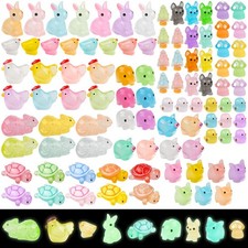 Nitoy 107PCS Glow In The Dark Mini Resin Animal Figurines
