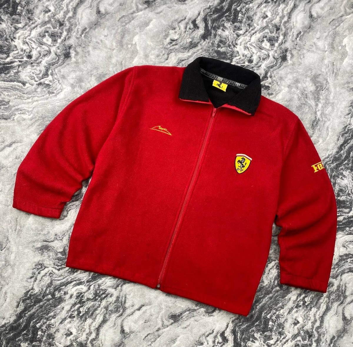 Vintage Ferrari Michael Schumacher 1998 Fleece Jacket Men Size M 